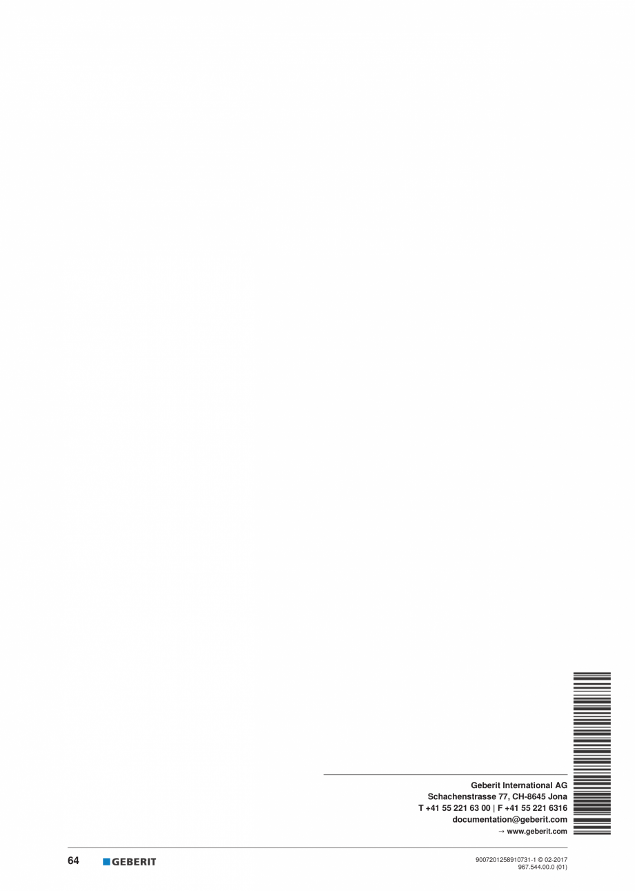 Pagina 64-Instructiuni de instalare - receptor de terasa  GEBERIT Geberit Pluvia Instructiuni montaj,...