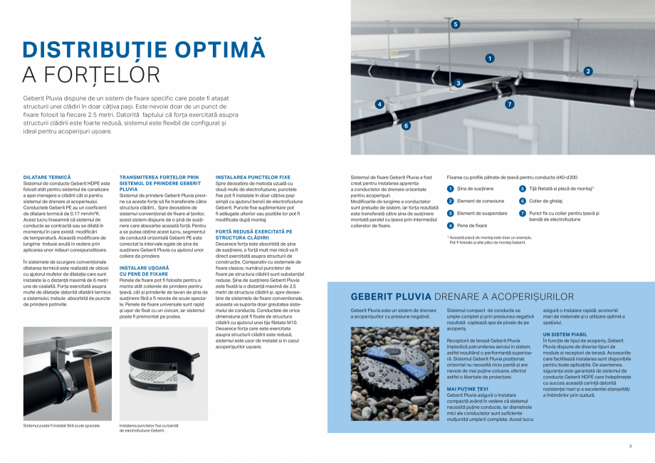 Pagina 2-Sistem de fixare Geberit Pluvia - un sistem simplu, un montaj sigur GEBERIT Catalog, brosura Romana ...