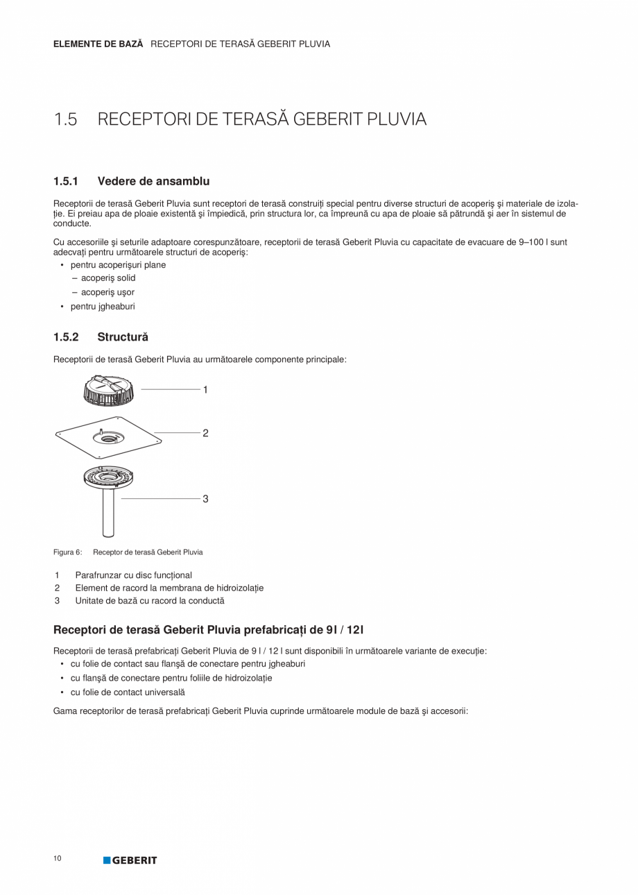 Pagina 11-Geberit Pluvia - Manual GEBERIT Catalog, brosura Romana receptori de terasă

• Mai puţini...