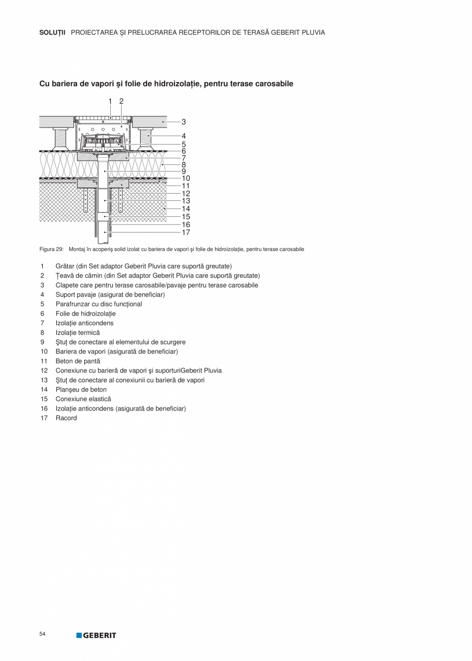 Pagina 55-Geberit Pluvia - Manual GEBERIT Catalog, brosura Romana afaţă, trebuie introduse filtre cu...