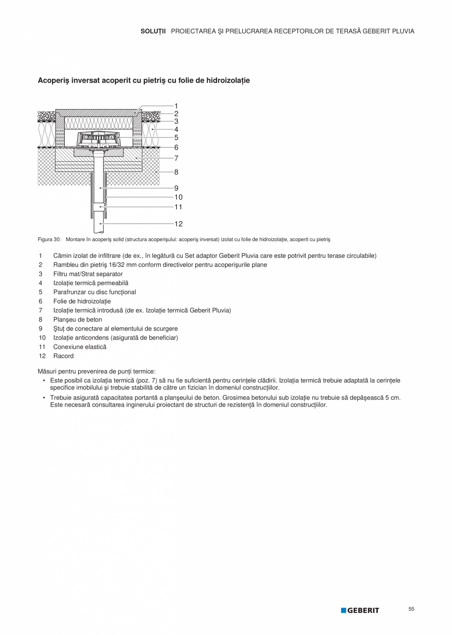 Pagina 56-Geberit Pluvia - Manual GEBERIT Catalog, brosura Romana r de terasă Geberit Pluvia trebuie...