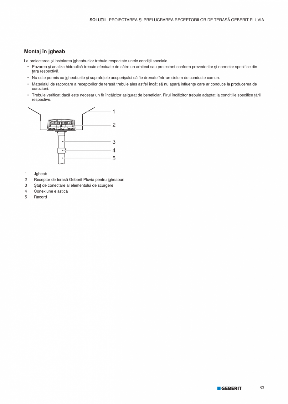 Pagina 64-Geberit Pluvia - Manual GEBERIT Catalog, brosura Romana e beton. Grosimea betonului sub izolaţie nu...