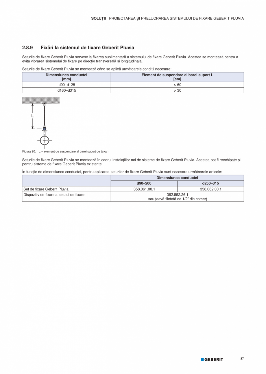 Pagina 88-Geberit Pluvia - Manual GEBERIT Catalog, brosura Romana ixare Geberit Pluvia fără înveliş suport...