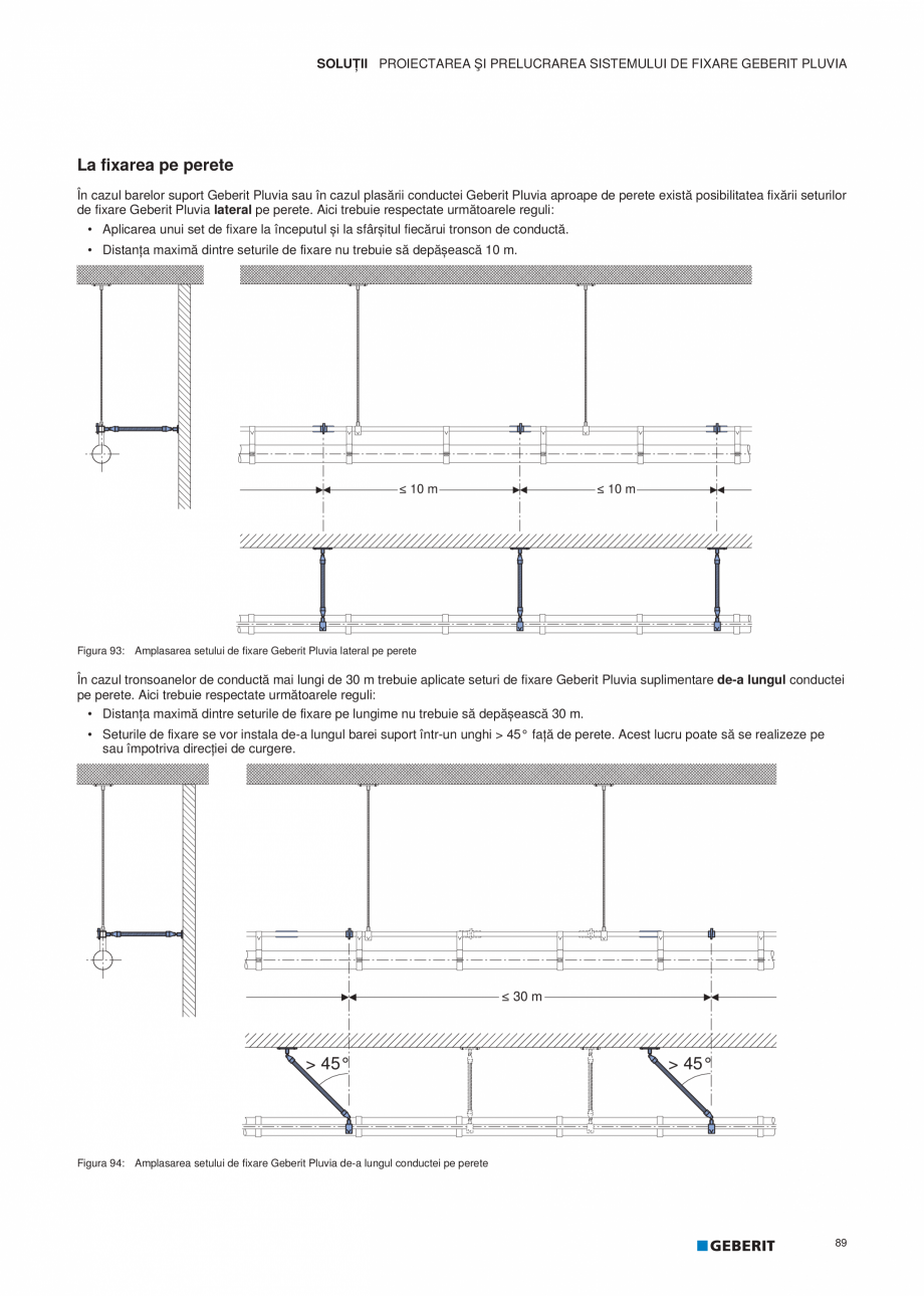 Pagina 90-Geberit Pluvia - Manual GEBERIT Catalog, brosura Romana .
• La conductele fără ramificaţie...