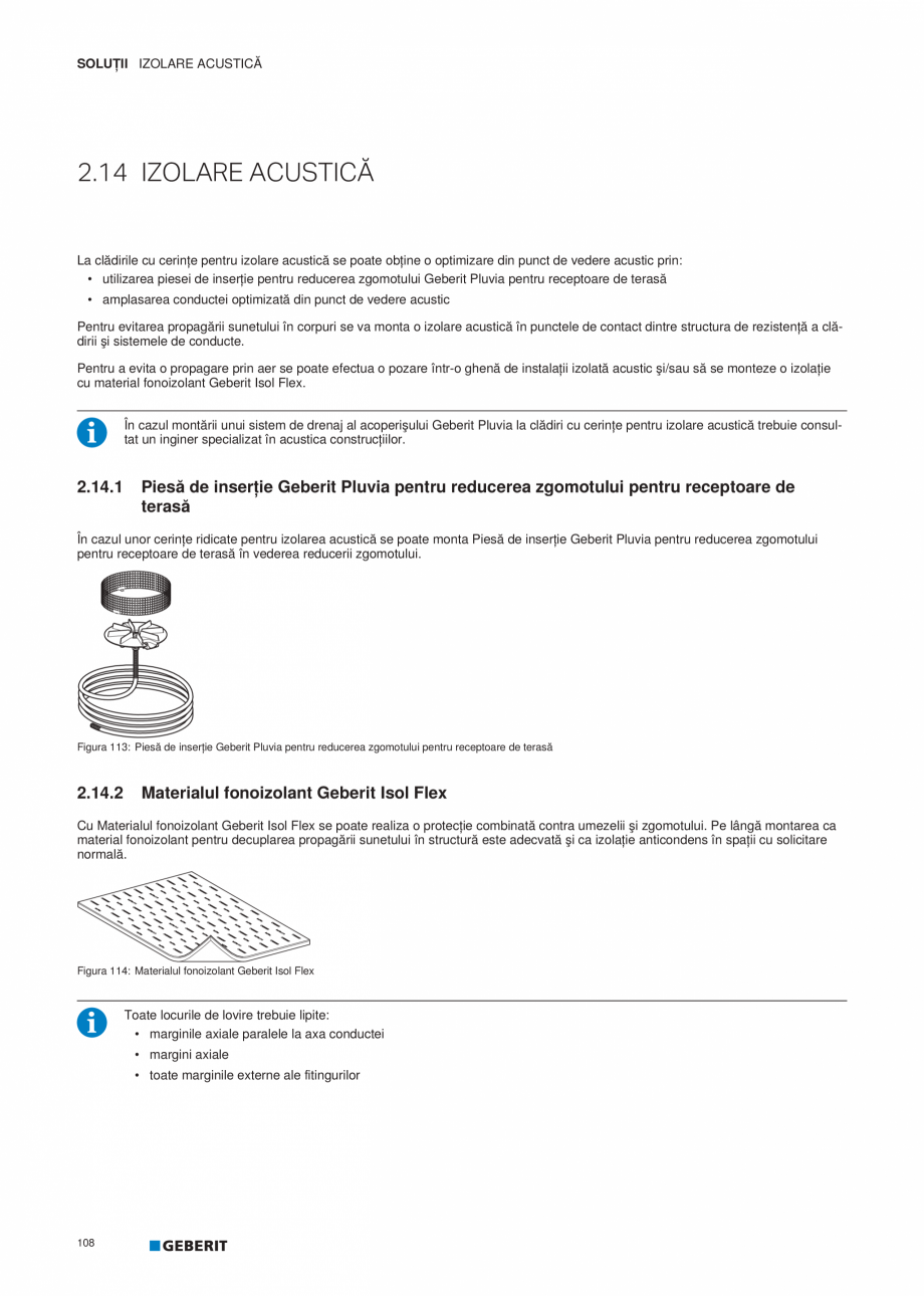 Pagina 109-Geberit Pluvia - Manual GEBERIT Catalog, brosura Romana eberit Pluvia.
Tabelul 10: Înălţimea de...