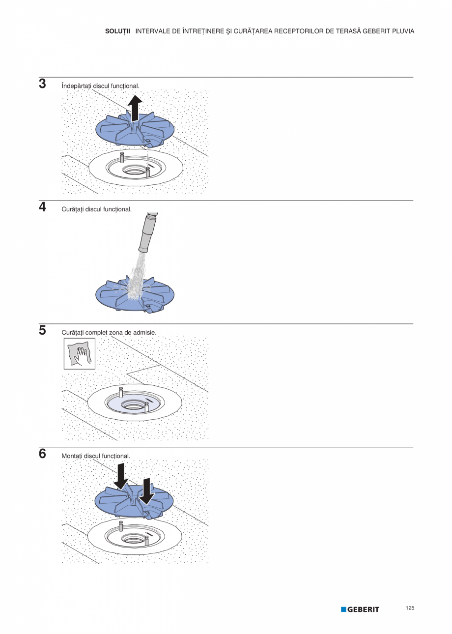 Pagina 126-Geberit Pluvia - Manual GEBERIT Catalog, brosura Romana ă cu tronsonul de conductă
• margine...