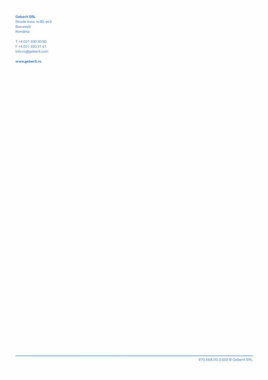 Pagina 130-Geberit Pluvia - Manual GEBERIT Catalog, brosura Romana în piuliţe şi daţi înapoi pentru...