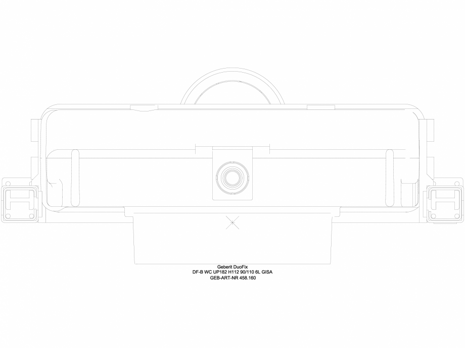 Pagina 1-CAD-DWG Pachet de renovare cu rezervor incastrat - vedere de sus GEBERIT Detaliu de produs Duofix,...