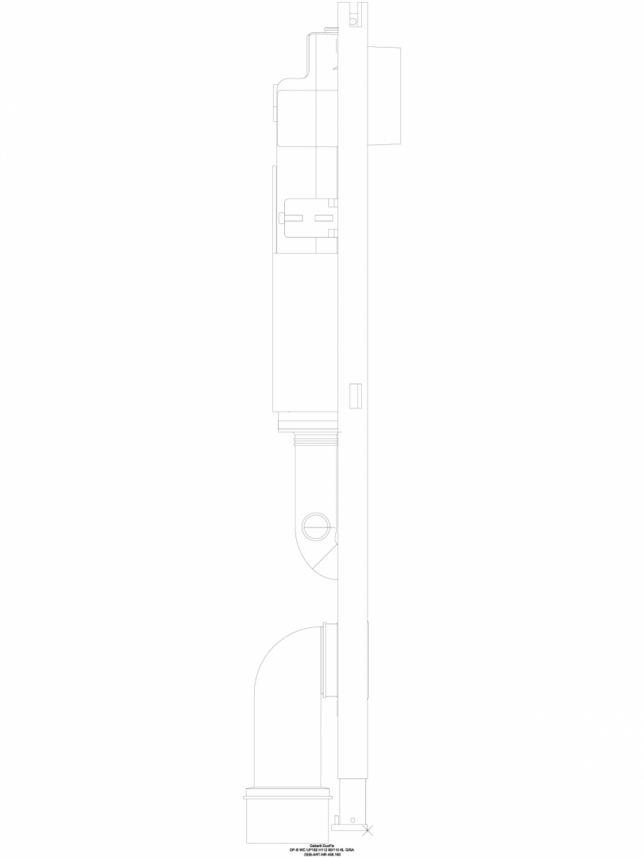 Pagina 1-CAD-DWG Pachet de renovare cu rezervor incastrat - vedere din lateral GEBERIT Detaliu de produs...