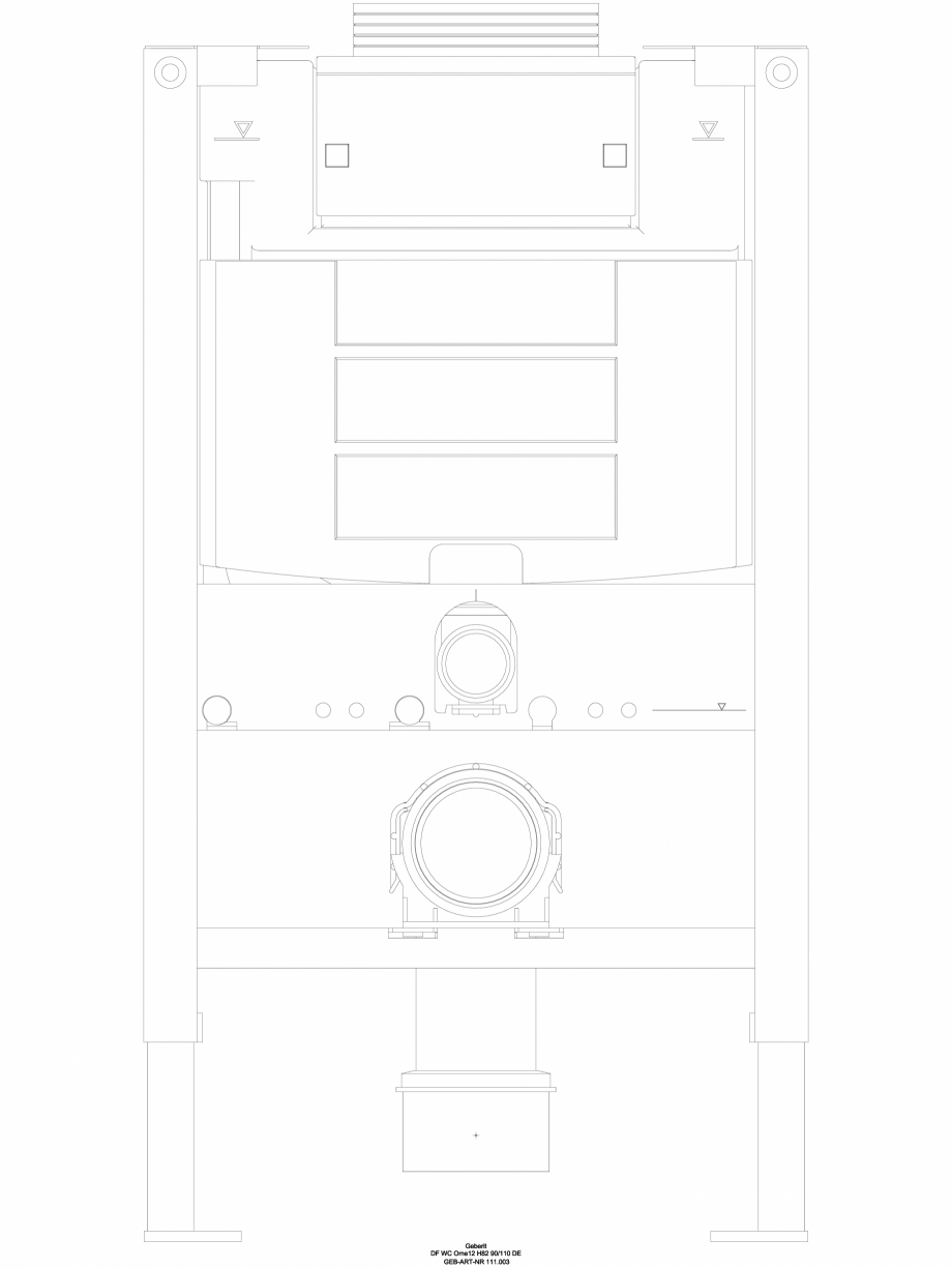 Pagina 1-CAD-DWG Pachet de renovare cu rezervor incastrat GEBERIT Detaliu de produs Duofix, Omega 