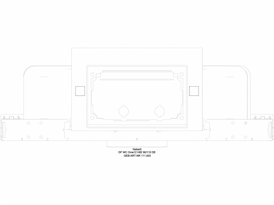 Pagina 1-CAD-DWG Pachet de renovare cu rezervor incastrat - vedere de sus GEBERIT Detaliu de produs Duofix,...