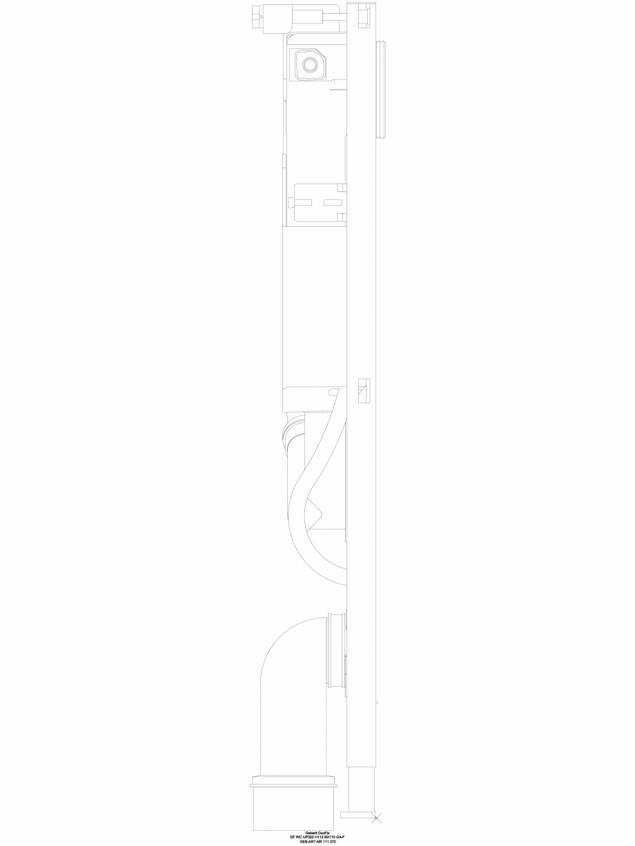 Pagina 1-CAD-DWG Sistem DuoFresh cu unitate de exhaustare a mirosurilor - vedere din lateral GEBERIT Detaliu ...