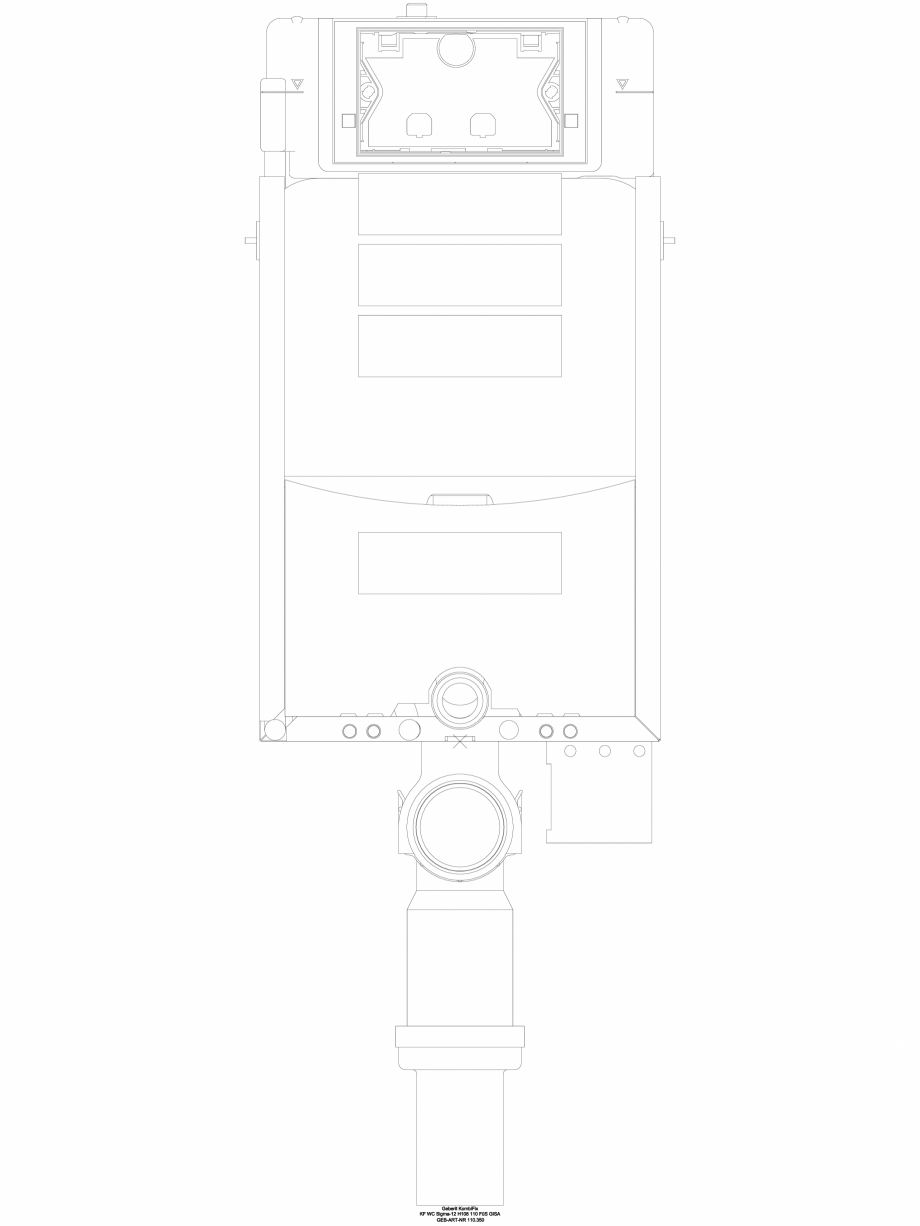 Pagina 1-CAD-DWG Element de instalare WC GEBERIT Detaliu de produs  Sigma 8, Sigma 12  