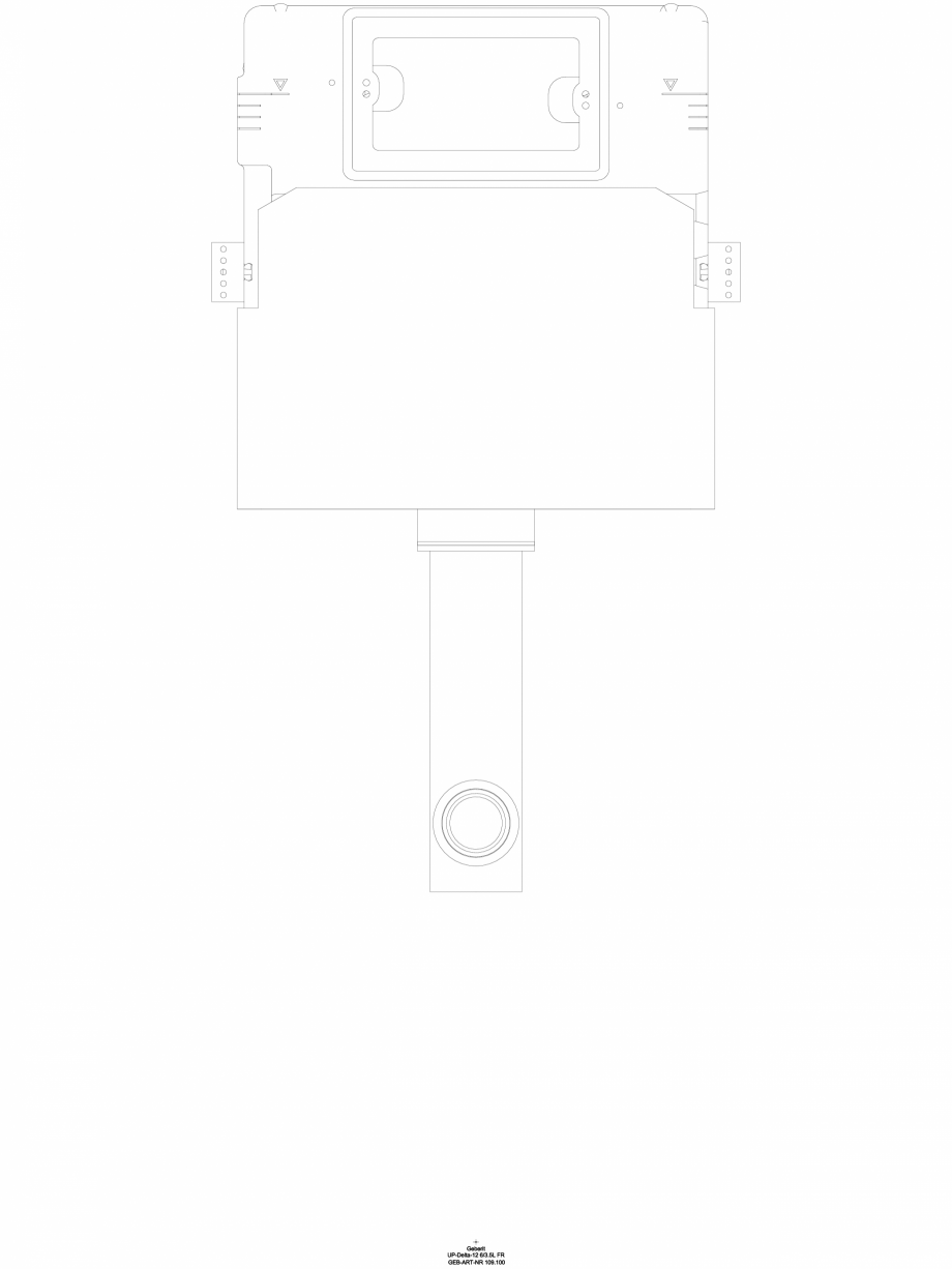 Pagina 1-CAD-DWG Rezervor incastrat Geberit Delta 12 cm, 6/3 litri, cu actionare din fata cod 109.100.00.1_A ...