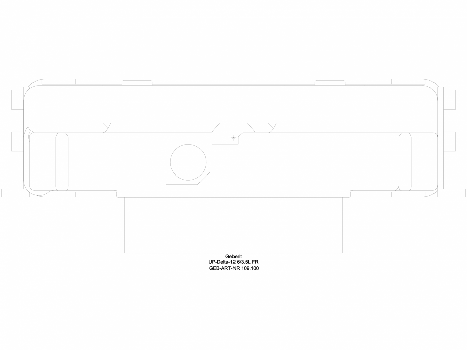 Pagina 1 - CAD-DWG Rezervor incastrat Geberit Delta 12 cm, 6/3 litri, cu actionare din fata cod 109....