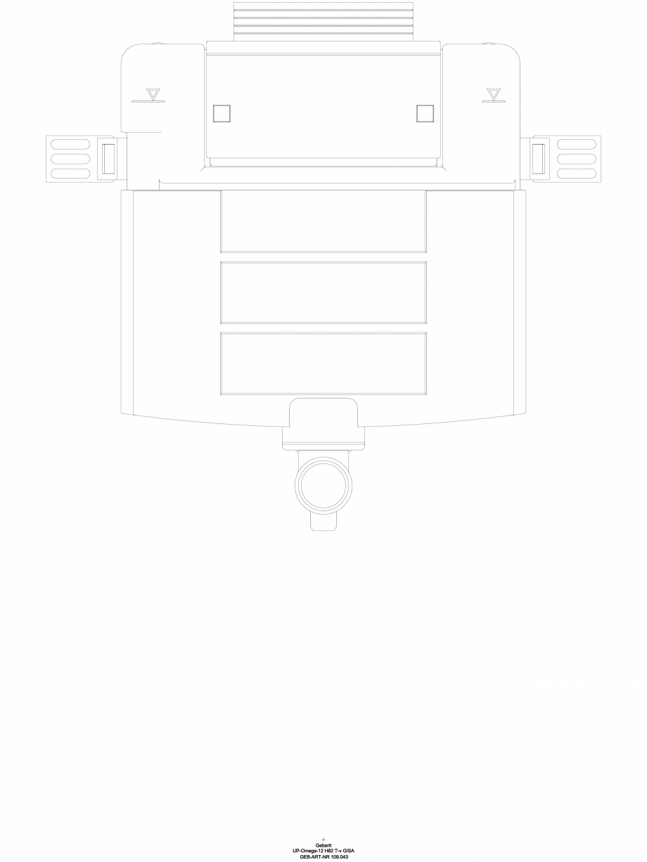 Pagina 1-CAD-DWG Rezervor incastrat Geberit Omega 12 cm, 6/3 litri, inaltime de montare 82 cm cod 109.043.00....