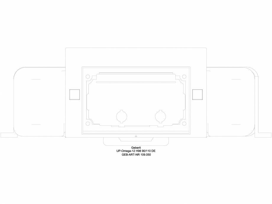 Pagina 1-CAD-DWG Rezervor incastrat Geberit Omega 12 cm, 6 /3 litri, inaltime de montare 98 cm cod 109.050.00...