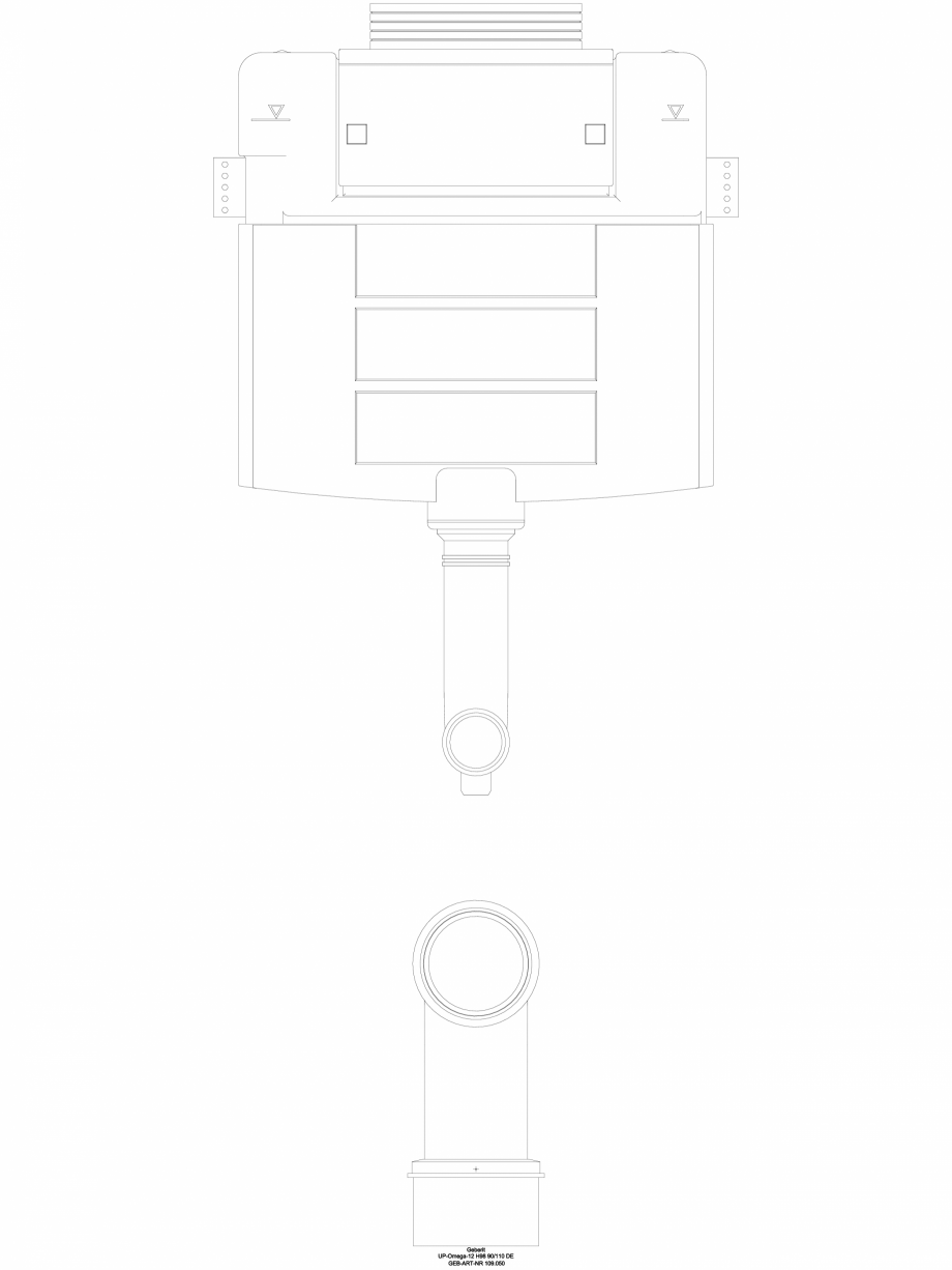 Pagina 1-CAD-DWG Rezervor incastrat Geberit Omega 12 cm, 6 /3 litri, inaltime de montare 98 cm cod 109.050.00...