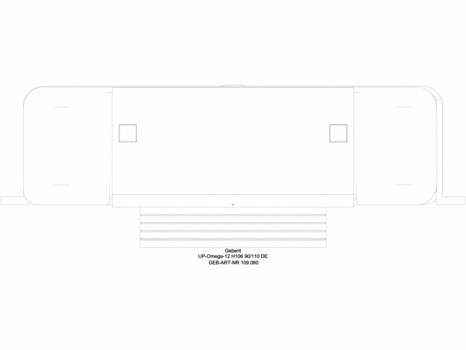 Pagina 1-CAD-DWG Rezervor incastrat Geberit Omega 12 cm, 6/3 litri, inaltime de montare 106 cm cod 109.060.00...