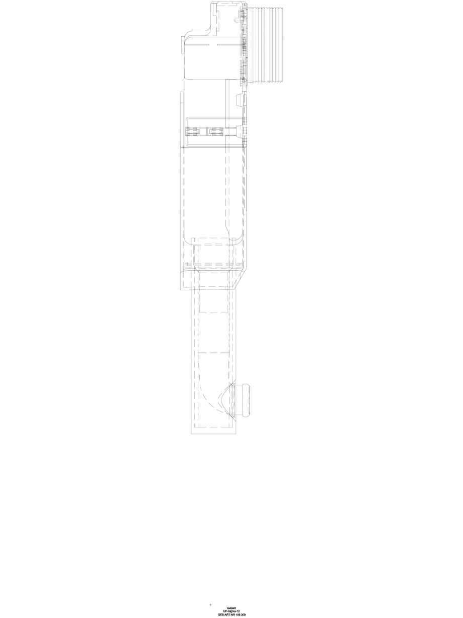 Pagina 1-CAD-DWG Rezervor incastrat Geberit Sigma 12 cm, 6/3 litri cod 109.300.00.5_L GEBERIT Detaliu de...