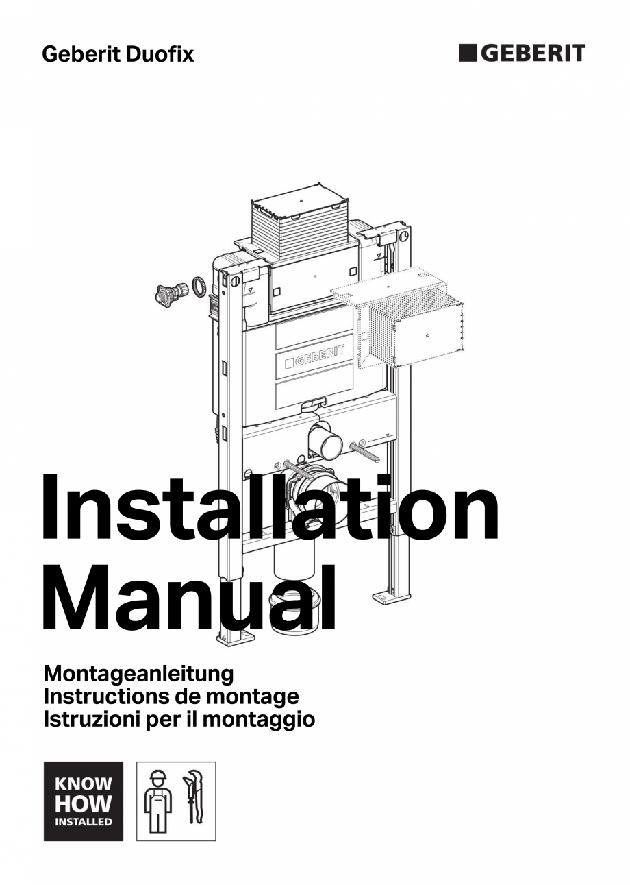 Pagina 1 - Manual de instalare rezervoare incastrate GEBERIT Duofix, Omega Instructiuni montaj,...