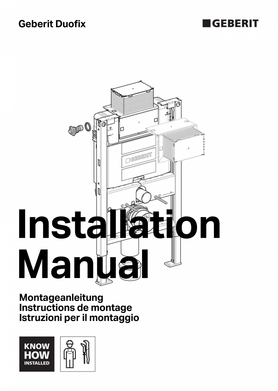 Pagina 1-Manual de instalare rezervoare incastrate GEBERIT Duofix, Omega Instructiuni montaj, utilizare...