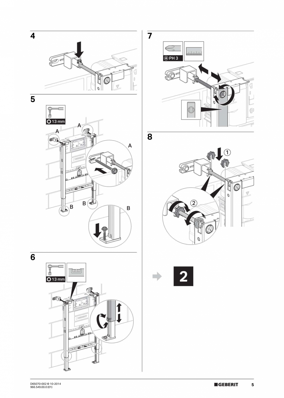 Pagina 5 - Manual de instalare rezervoare incastrate GEBERIT Duofix, Omega Instructiuni montaj,...