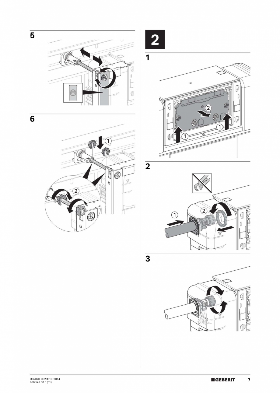 Pagina 7-Manual de instalare rezervoare incastrate GEBERIT Duofix, Omega Instructiuni montaj, utilizare...