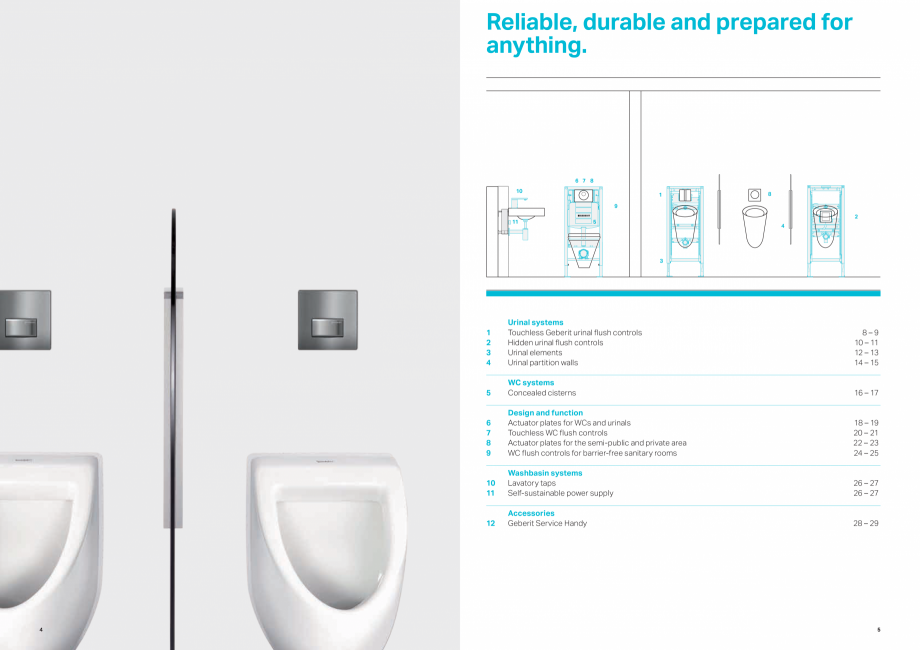 Pagina 3-Gama de produse pentru spatii publice GEBERIT  Sigma 8 Catalog, brosura Engleza  are a mark of the...