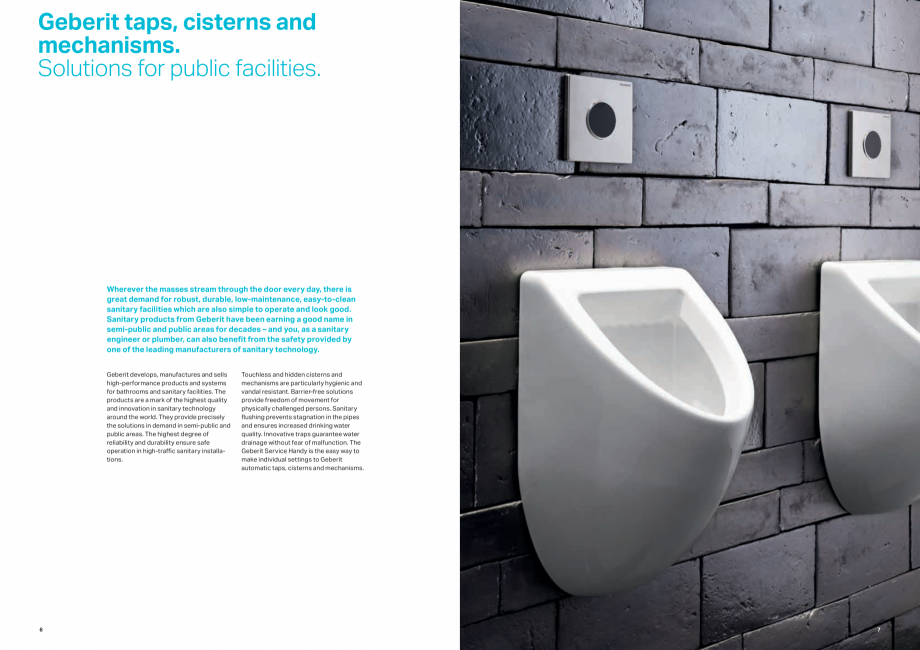 Pagina 4-Gama de produse pentru spatii publice GEBERIT  Sigma 8 Catalog, brosura Engleza t offers innovative,...