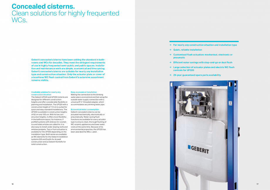 Pagina 9-Gama de produse pentru spatii publice GEBERIT  Sigma 8 Catalog, brosura Engleza nd Kombifix urinal...