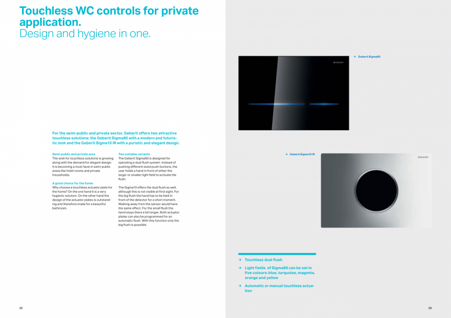 Pagina 12-Gama de produse pentru spatii publice GEBERIT  Sigma 8 Catalog, brosura Engleza se are
designed to...