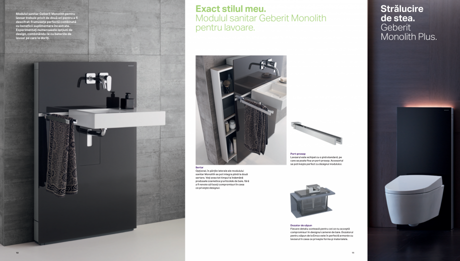 Pagina 6-Design inteligent pentru baie GEBERIT  Sigma 8 Catalog, brosura Romana  ComfortLight într-o...