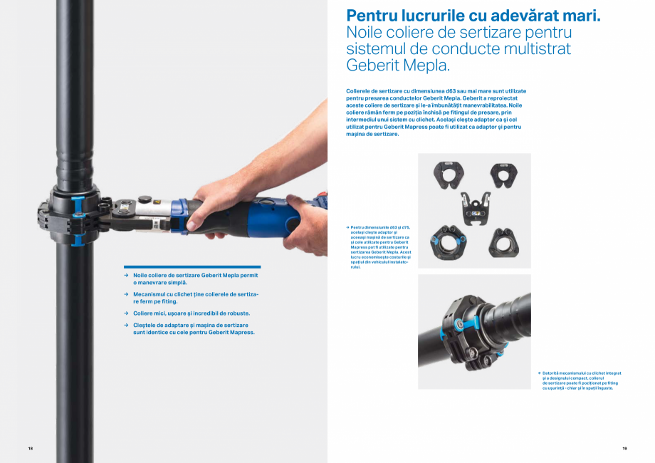 Pagina 10-Inovatii pentru viitor GEBERIT  Sigma 8 Catalog, brosura Romana lucru
uşurează instalarea,...