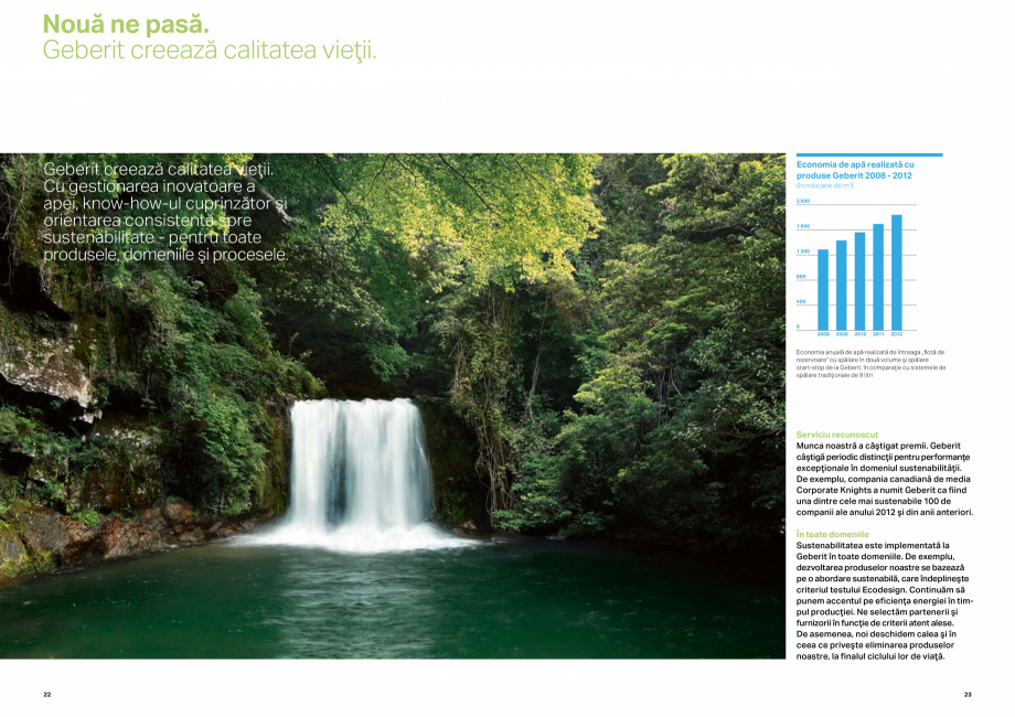 Pagina 12-Inovatii pentru viitor GEBERIT  Sigma 8 Catalog, brosura Romana bideu Geberit
AquaClean.
Inovator...