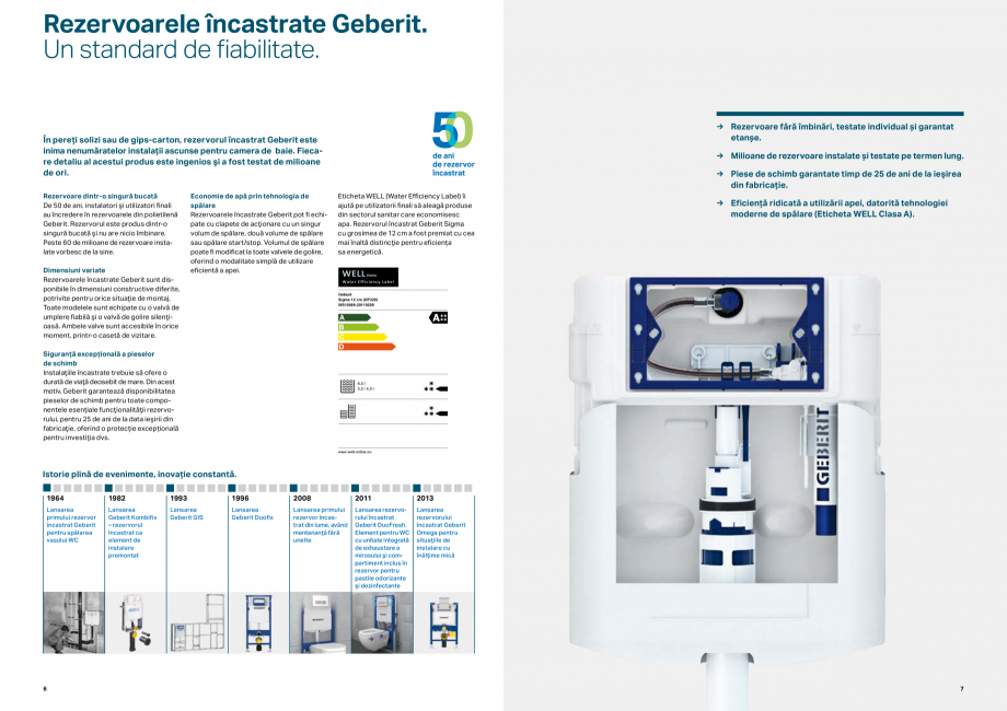 Pagina 4-Elemente de instalare GEBERIT  Sigma 8 Catalog, brosura Romana e esențiale funcţionalităţii...