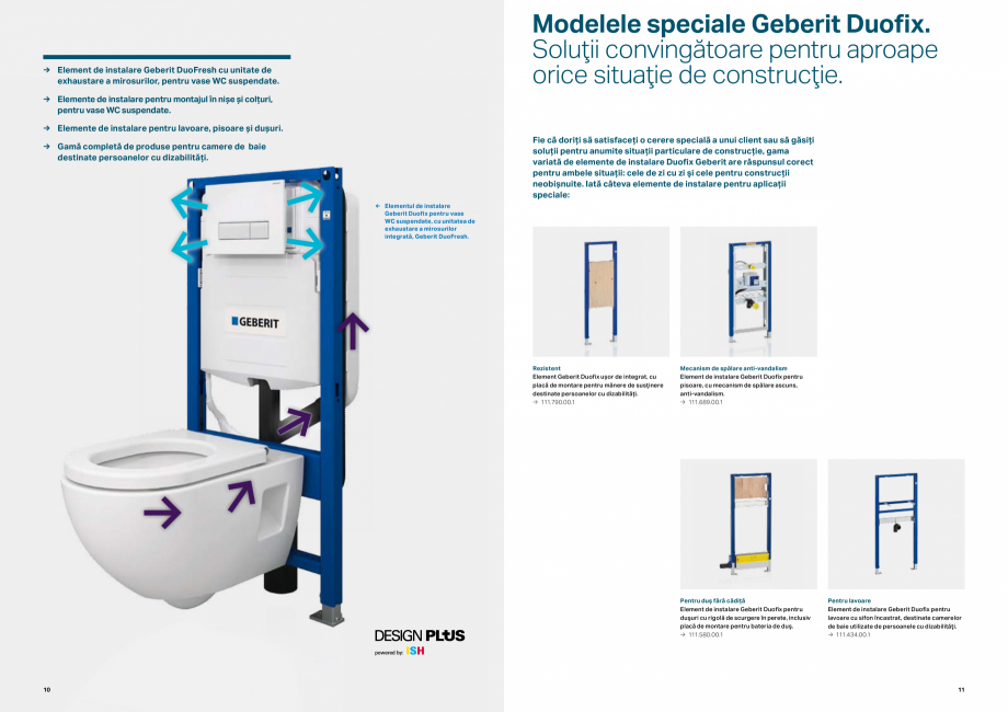 Pagina 6-Elemente de instalare GEBERIT  Sigma 8 Catalog, brosura Romana 
ingenios
Elementele de instalare...