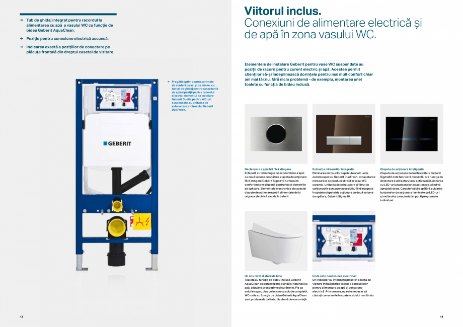 Pagina 7-Elemente de instalare GEBERIT  Sigma 8 Catalog, brosura Romana  şantier şi racordate la
conductele...