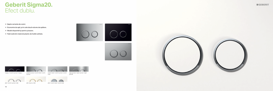 Pagina 7-Clapete de actionare pentru WC GEBERIT  Sigma 8 Catalog, brosura Romana a de design Geberit Sigma20
...