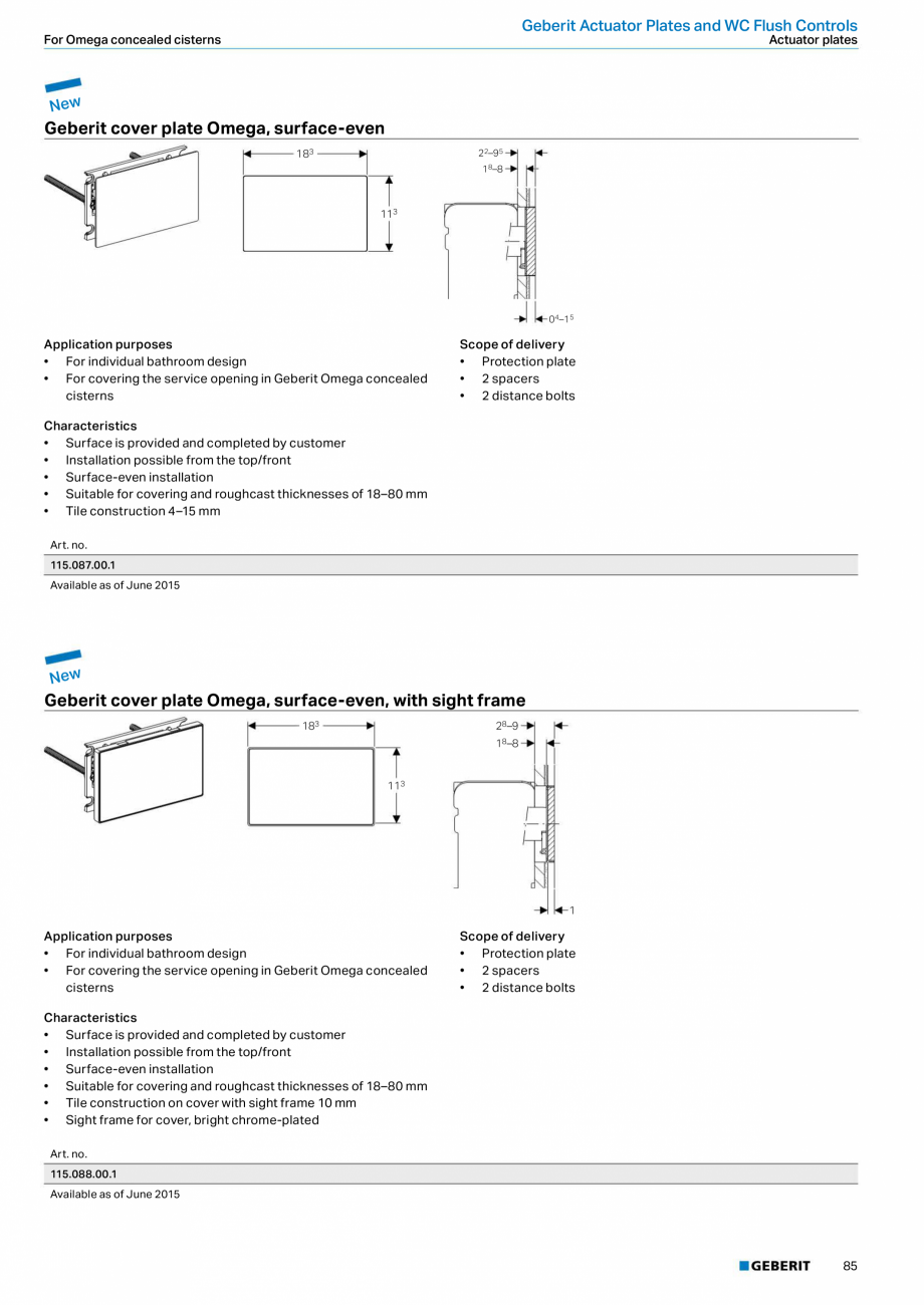Pagina 85-Sisteme sanitare 2015-2016 GEBERIT  Sigma 8 Catalog, brosura Engleza, Romana .2

Installation...