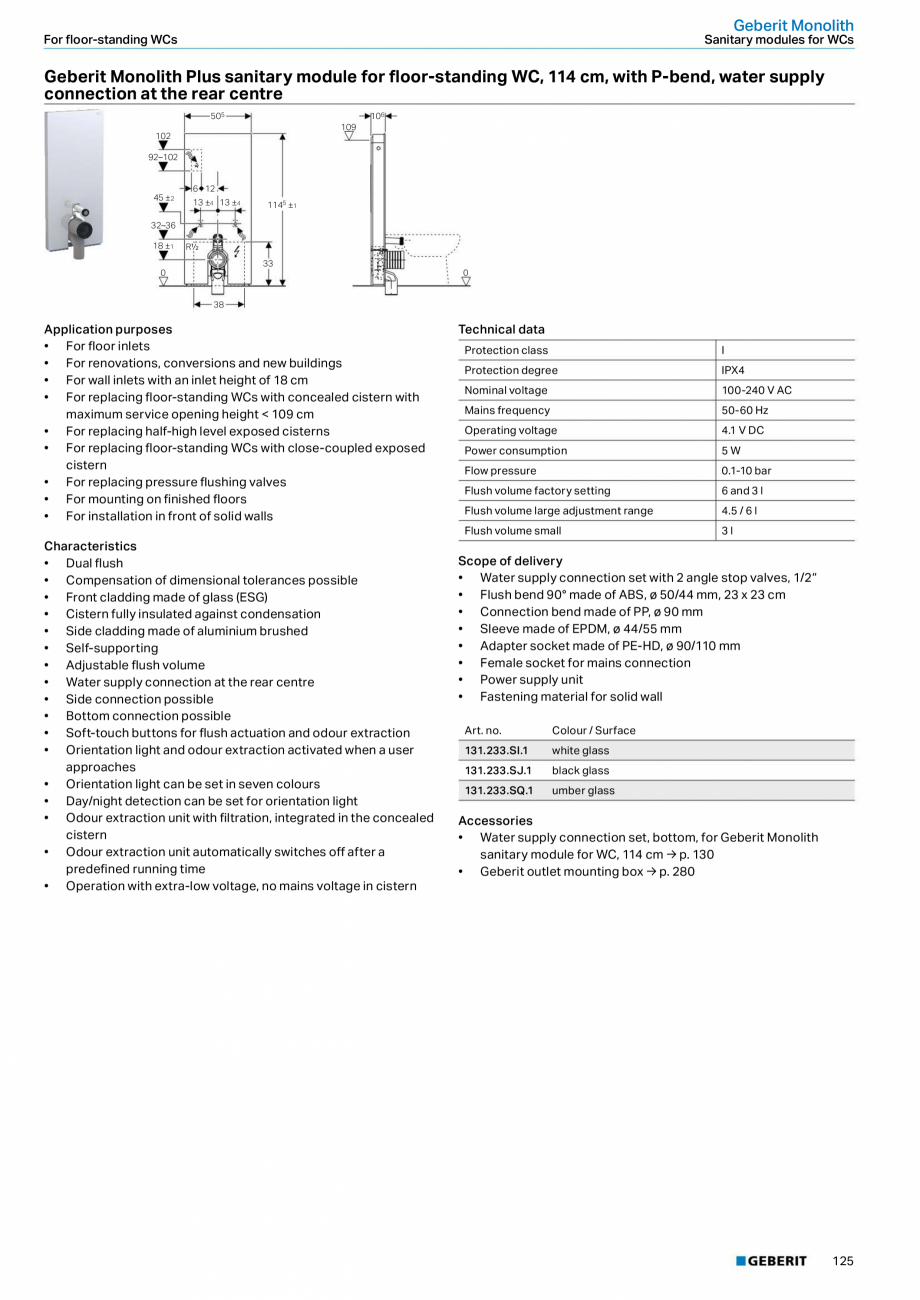 Pagina 125-Sisteme sanitare 2015-2016 GEBERIT  Sigma 8 Catalog, brosura Engleza, Romana tment overview: Geberit...
