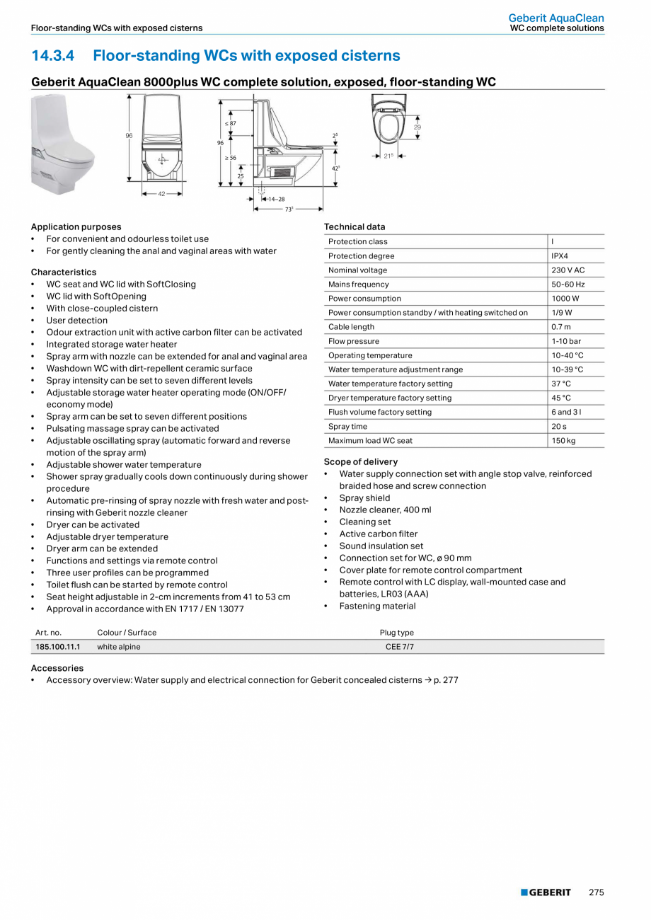 Pagina 275-Sisteme sanitare 2015-2016 GEBERIT  Sigma 8 Catalog, brosura Engleza, Romana . . . . . . . . . . . ....