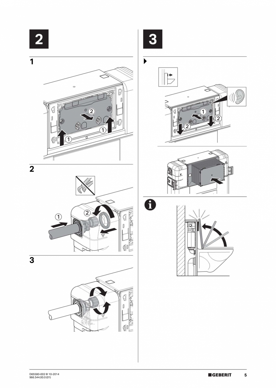 Pagina 5 - Instructiuni de instalare rezervoare incastrate GEBERIT Omega Instructiuni montaj,...