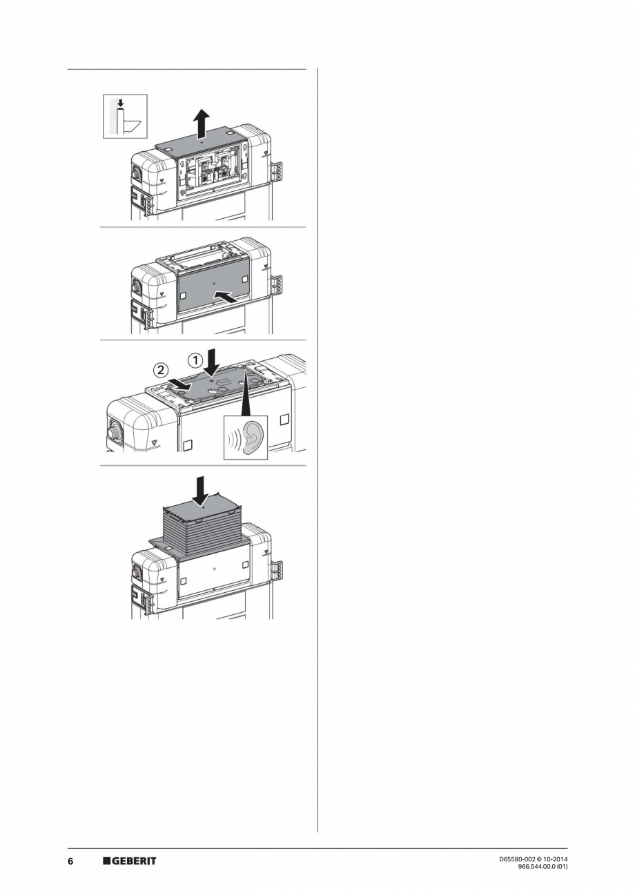 Pagina 6 - Instructiuni de instalare rezervoare incastrate GEBERIT Omega Instructiuni montaj,...