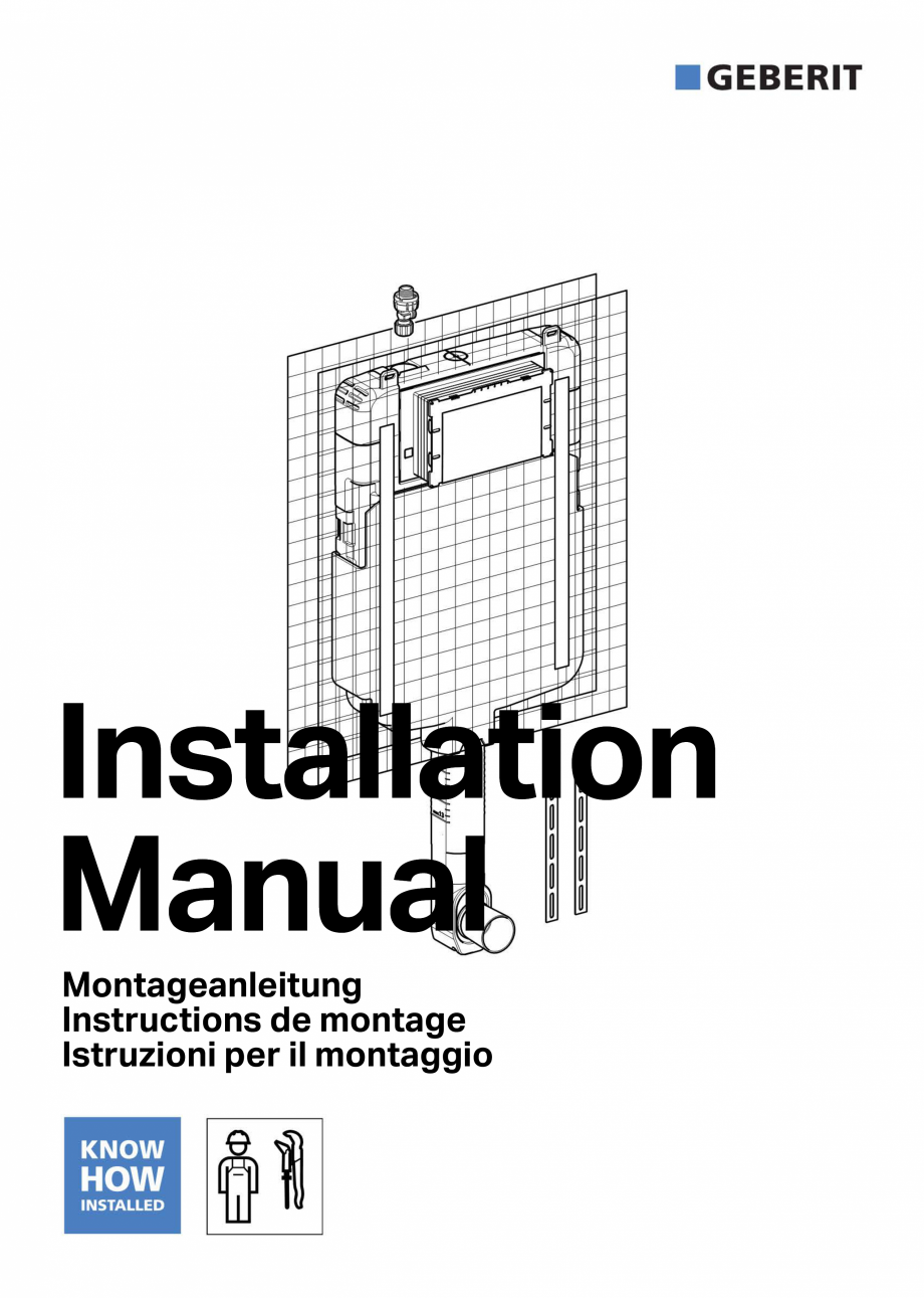 Pagina 1-Manual de instalare - rezervoare incastrate GEBERIT  Sigma 8 Instructiuni montaj, utilizare Engleza,...