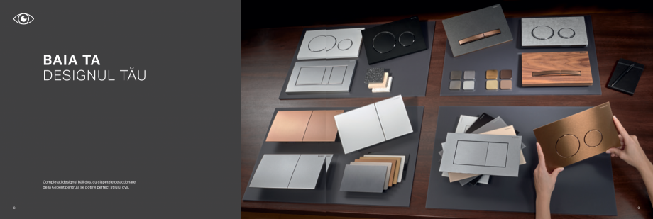 Pagina 5-Geberit-clapete de actionare GEBERIT Catalog, brosura Romana culoare cu suprafață
acoperită...