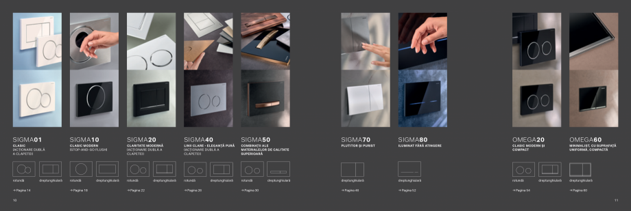 Pagina 6-Geberit-clapete de actionare GEBERIT Catalog, brosura Romana  Realizat din zinc injectat sub...