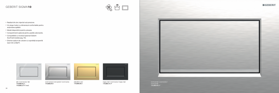 Pagina 11-Geberit-clapete de actionare GEBERIT Catalog, brosura Romana ign:
aspect de beton
115.650.JV.1
...