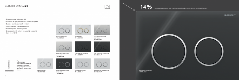 Pagina 29-Geberit-clapete de actionare GEBERIT Catalog, brosura Romana r colorate LED care vin cu clapeta de...