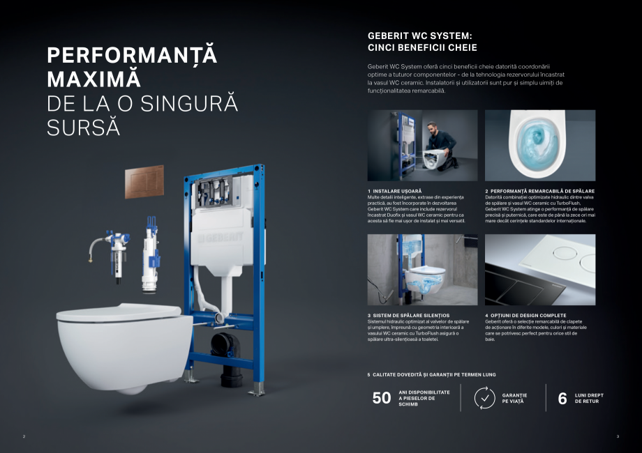 Pagina 2-Geberit-WC System GEBERIT Catalog, brosura Romana  ori mai
mare decât cerințele standardelor...